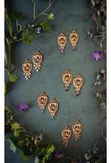Trollbinde Peacock Palace Earrings Moonstone/Pearl