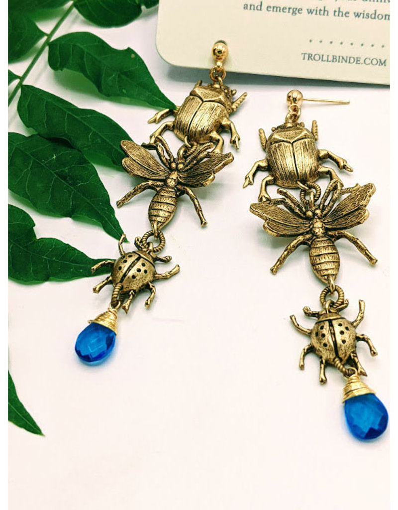 Trollbinde Pollinator Earrings Labradorite