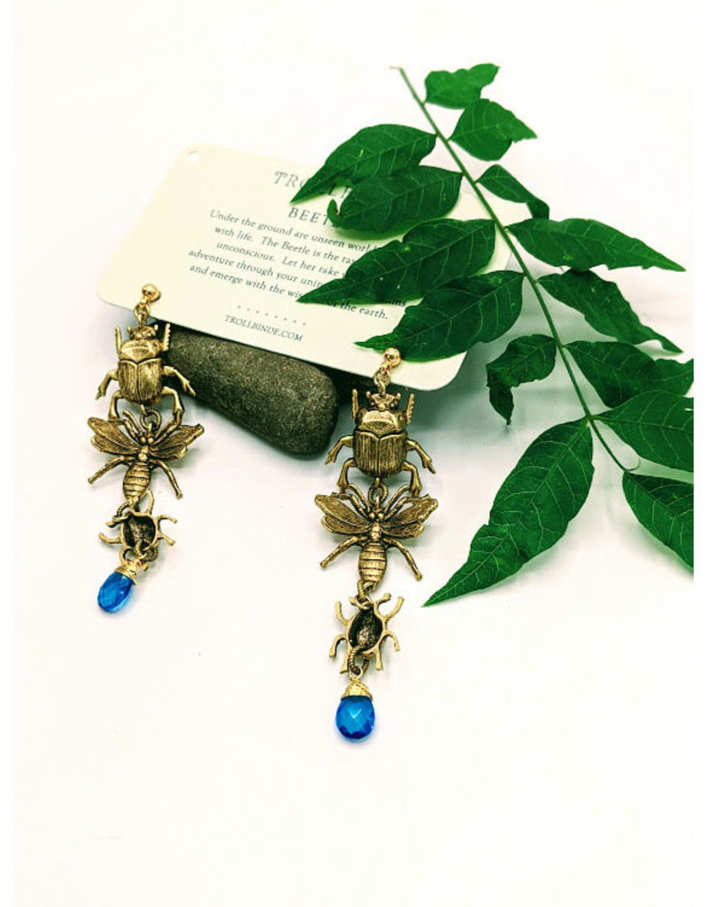 Trollbinde Pollinator Earrings Labradorite