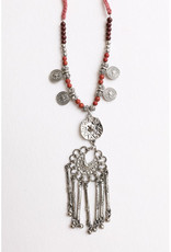 Leto Accessories Beaded Charm Medallion
