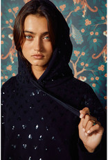 Black Sequin Embellished Hoodie - Firefly