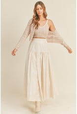 Mable Whimsical Cream Maxi Skirt