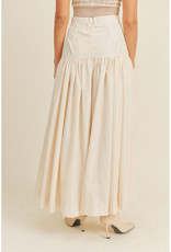 Mable Whimsical Cream Maxi Skirt