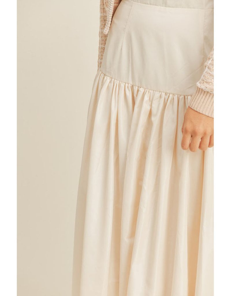 Mable Whimsical Cream Maxi Skirt