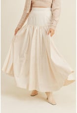 Mable Whimsical Cream Maxi Skirt