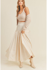 Mable Whimsical Cream Maxi Skirt