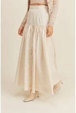 Mable Whimsical Cream Maxi Skirt