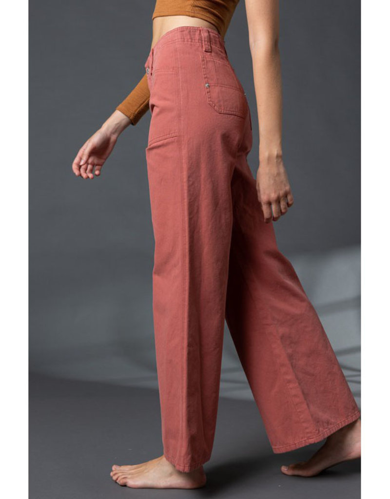 Paper Moon Dark Red Wide Leg Pants