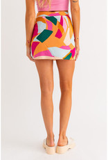 Le Lis Pop Print Mini Skirt