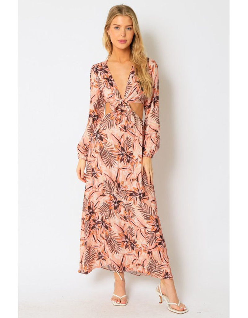 Olivaceous Tropical Days Maxi Dress