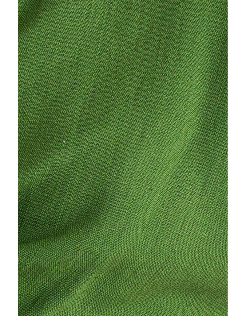 Le Lis Green Cropped Twisted Linen Top