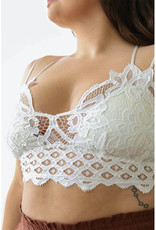 Leto Accessories Crochet Lace Bralette Plus