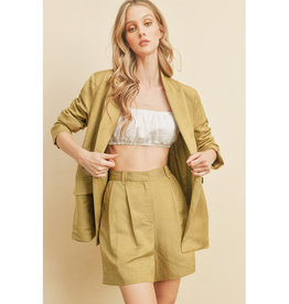 Dress Forum Hemp Oversized Linen Blend Shorts