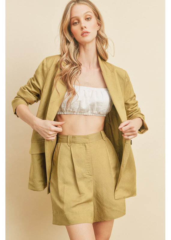 Dress Forum Hemp Oversized Linen Blend Shorts