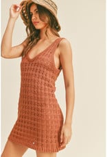 Miou Muse Toffee Knitted Tank Dress