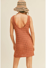 Miou Muse Toffee Knitted Tank Dress