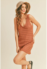 Miou Muse Toffee Knitted Tank Dress