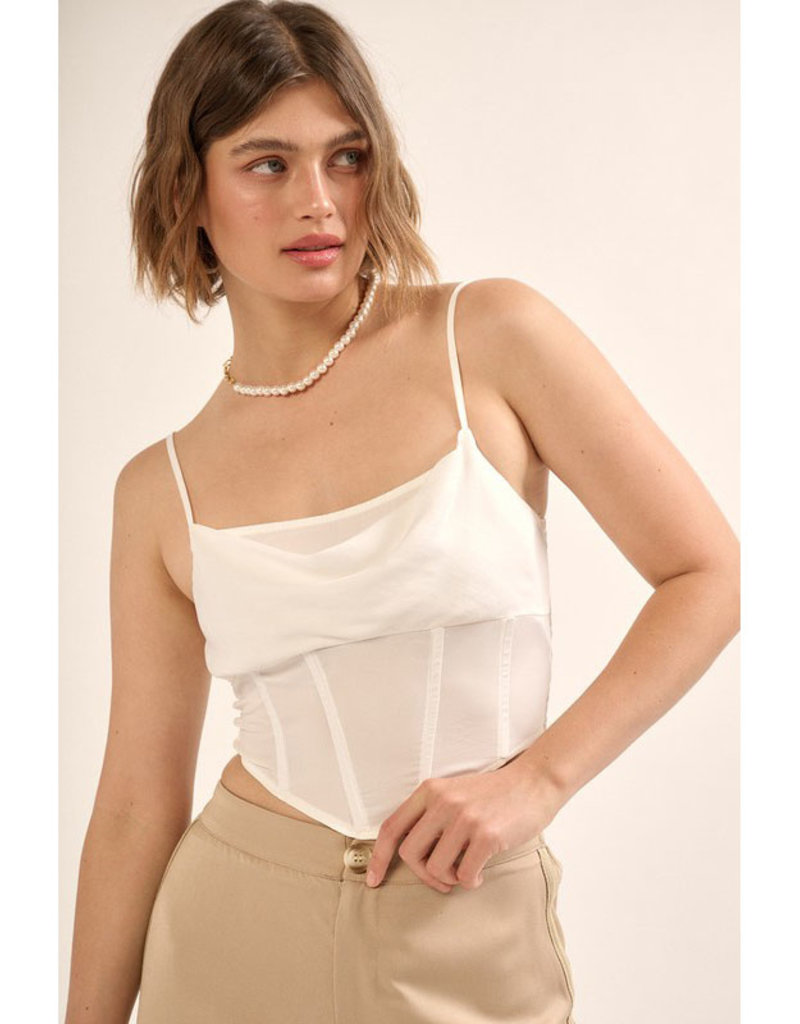 Promesa White Corset Cami Top