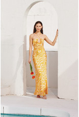 Dress Forum Orange Cream Swirl Maxi Dress
