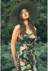 ILLA ILLA Tropical Print Cut Out Maxi Dress