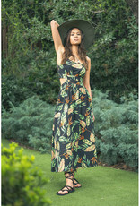 ILLA ILLA Tropical Print Cut Out Maxi Dress