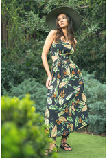 ILLA ILLA Tropical Print Cut Out Maxi Dress