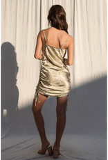 ILLA ILLA Sage Satin Printed Cowl Neck Dress