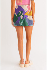 Le Lis Tropical Print Mini Skirt