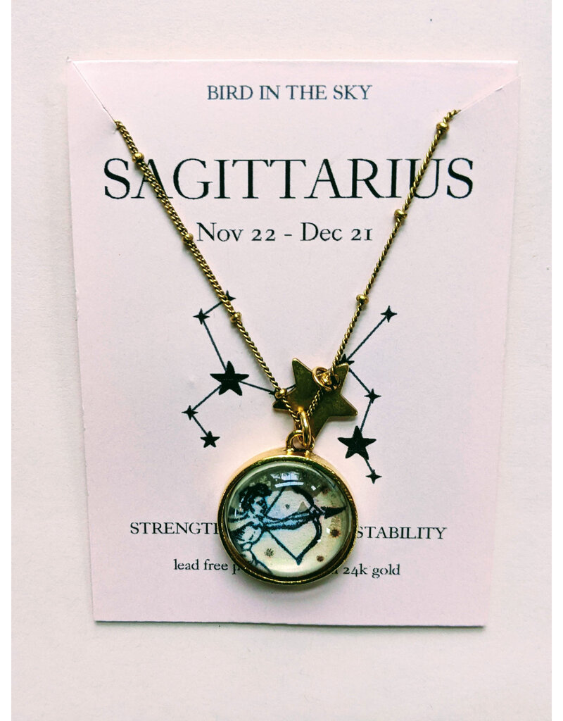 Bird in the Sky Astrological Necklace Fire Sign