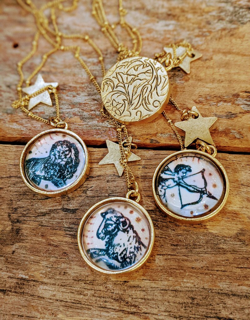 Bird in the Sky Astrological Necklace Fire Sign
