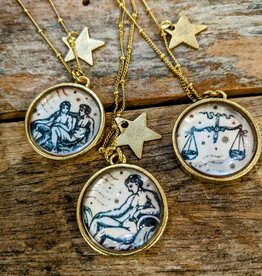 Bird in the Sky Astrological Necklace Air Sign