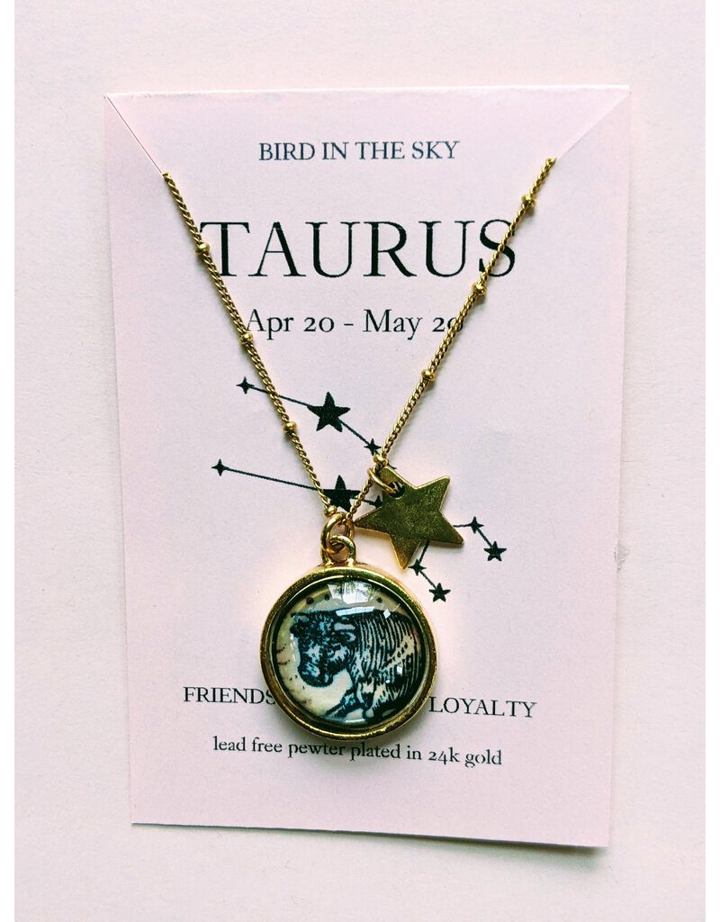 Bird in the Sky Astrological Necklace Earth Sign