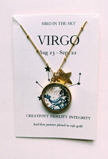 Bird in the Sky Astrological Necklace Earth Sign