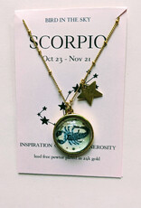 Bird in the Sky Astrological Necklace Water Sign