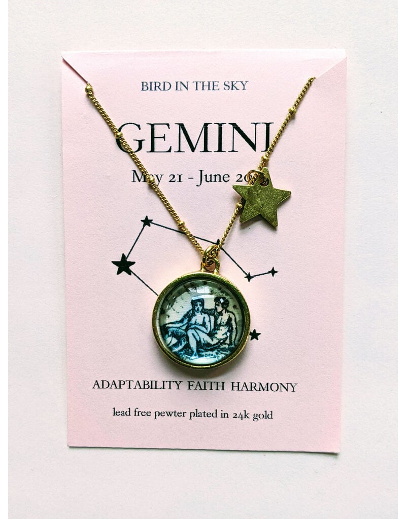 Bird in the Sky Astrological Necklace Air Sign