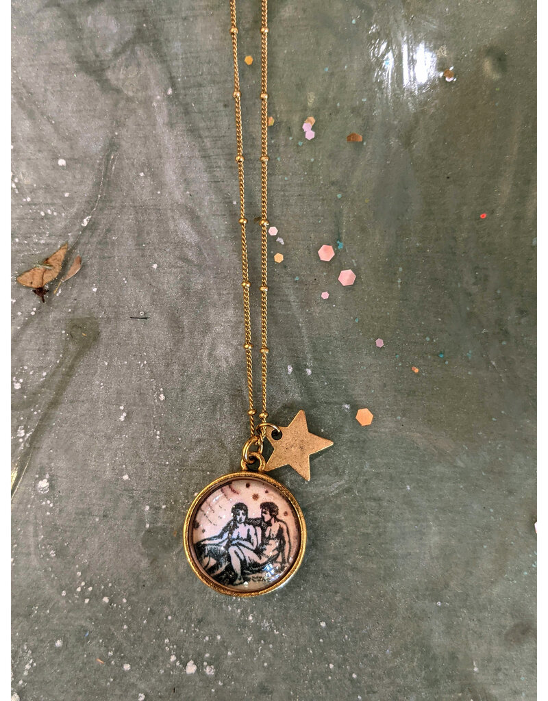 Bird in the Sky Astrological Necklace Air Sign