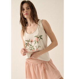 Promesa Peach Printed Graphic Tank Top