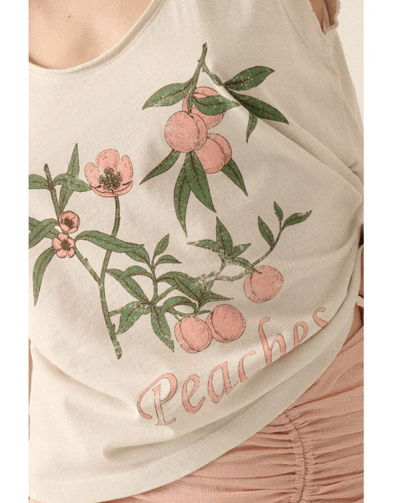 Promesa Peach Printed Graphic Tank Top