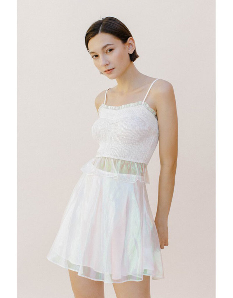Sheer iridescent cheap skirt