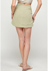 Miss Love Ruched Mini Skirt