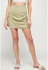 Miss Love Ruched Mini Skirt