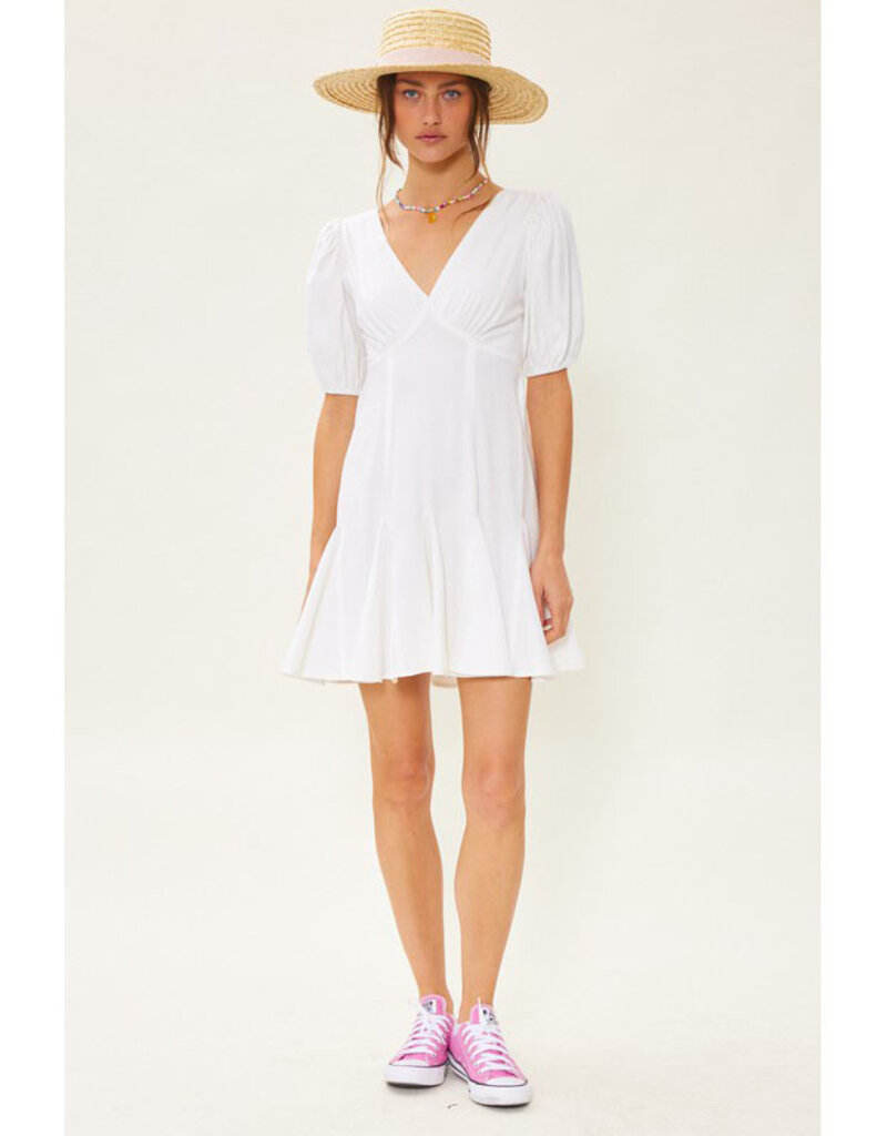 idem ditto Godet Flowy Mini Dress