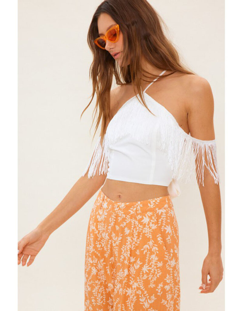 idem ditto Fringe Halter Top