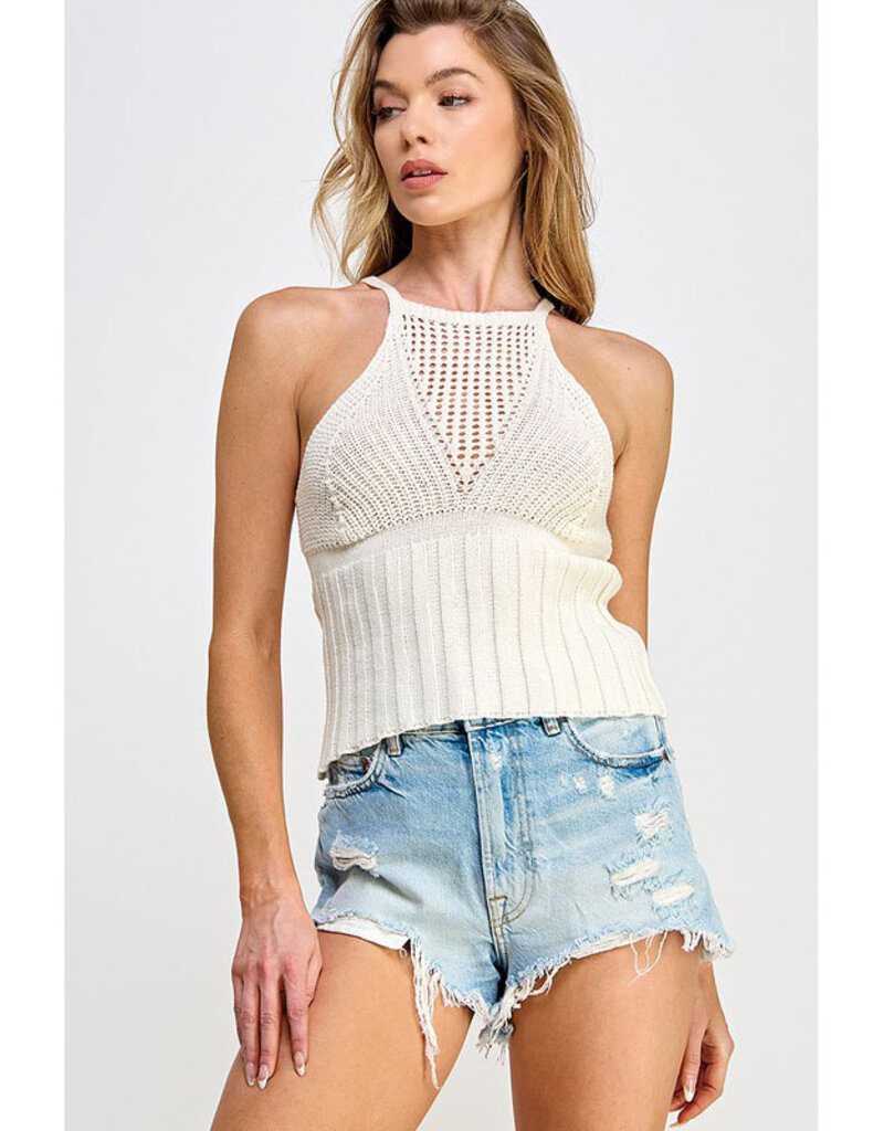 Miss Love Crochet Halter Top