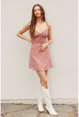 Dress Forum Dusty Rose Sweetheart Tie Detail Mini Dress