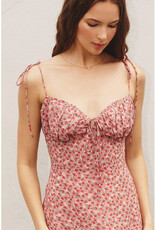 Dress Forum Dusty Rose Sweetheart Tie Detail Mini Dress