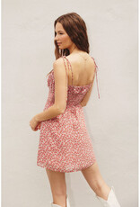 Dress Forum Dusty Rose Sweetheart Tie Detail Mini Dress