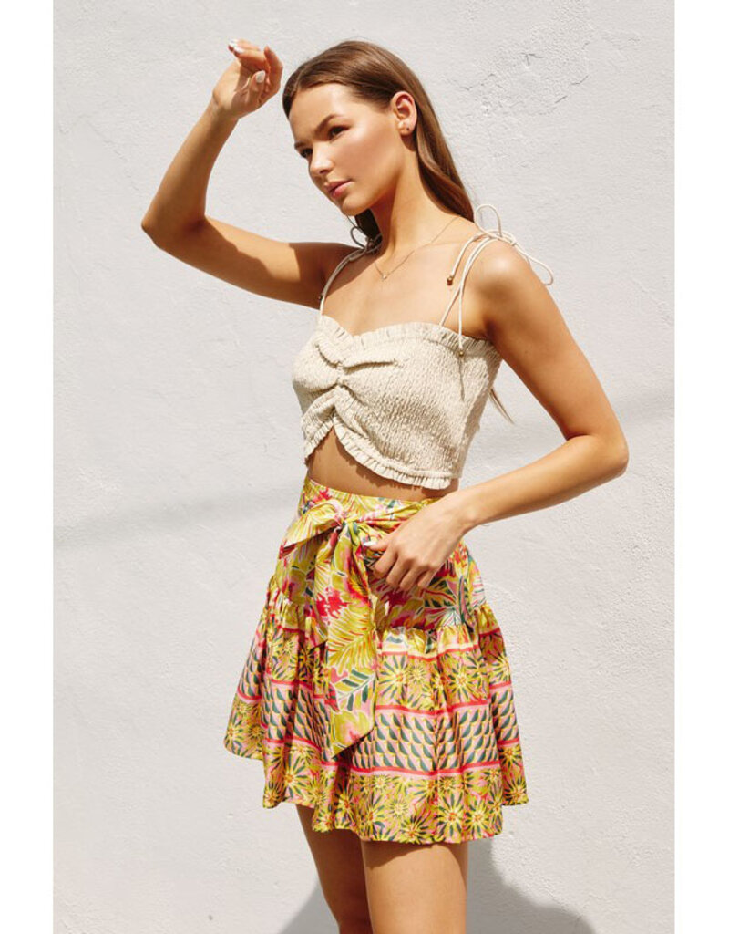 Dress Forum Tropical Mini Flared Skirt