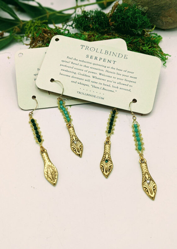 Trollbinde Feathered Serpent Earrings