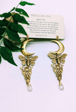 Trollbinde Moth and Moon Mystic Earrings